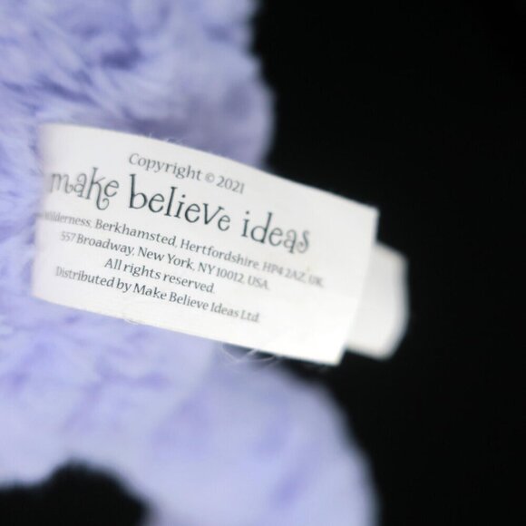 Make Believe Ideas Purple Bear Stuffed Plush Rattle Crinkle 12" Sensory Tags - Picture 3 of 3